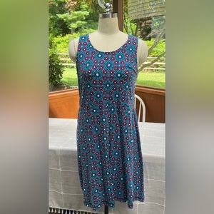 Talbots Printed Cross back dress